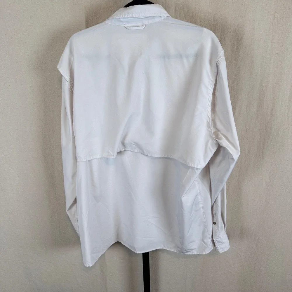 Sportsmans Warehouse Fish Gear Mens XL Off White Long Sleeve Fishing Shirt Venrs